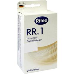 Eine Packung Kondome der Marke Ritex mit 20 Stück.