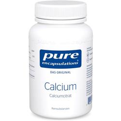 Eine weiße Dose Calcium-Ergänzung in Kapselform.